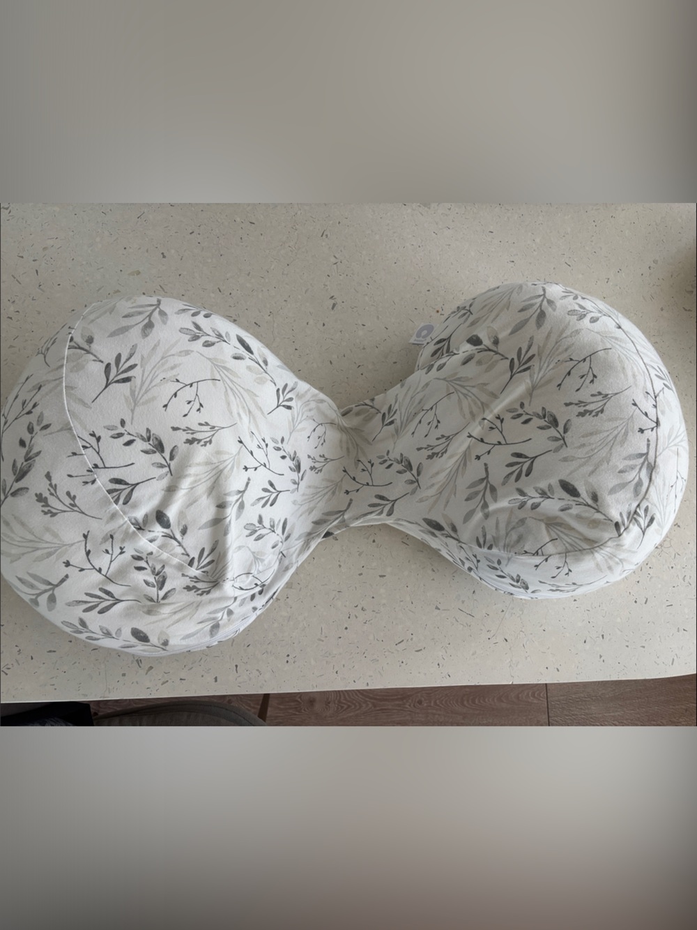 Boppy Neutral Leaf Print pregnancy pillow